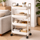 4-Tier Multi-Use Storage Trolley with Wheels