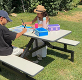 Rectangular Kids Desk with 2 Seats