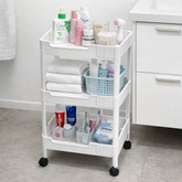 3-Tier Plastic Multipurpose Storage Trolley with Wheels