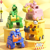 Cute Excavator Straw Bottle