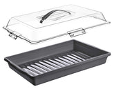 Rectangular Food Container Pink with Transparent Lid