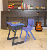 Banco Desk with Adjustable Height and Storage for Kids Study Spaces