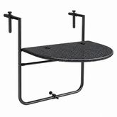 Alba Balcony Table – Rattan Design, 60 cm