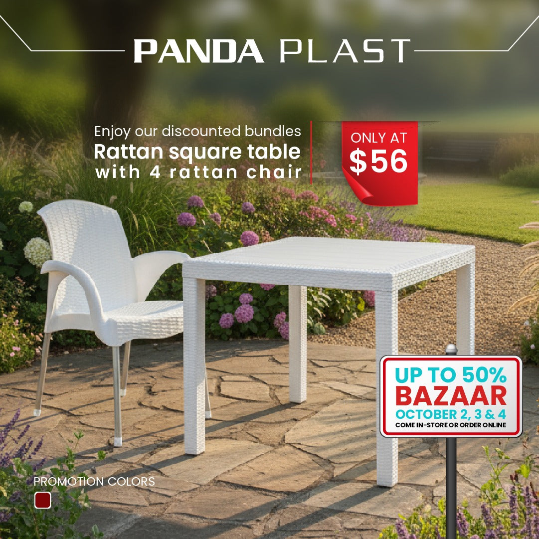 Rattan Table & Chair