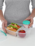 Sistema Triple Split TO GO Lunch Box with Yogurt Pot