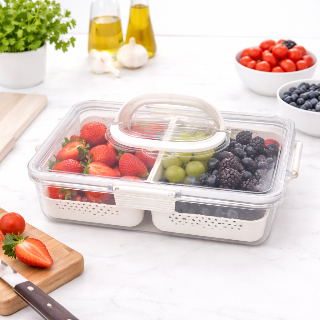 2-Compartment Food Storage Container
