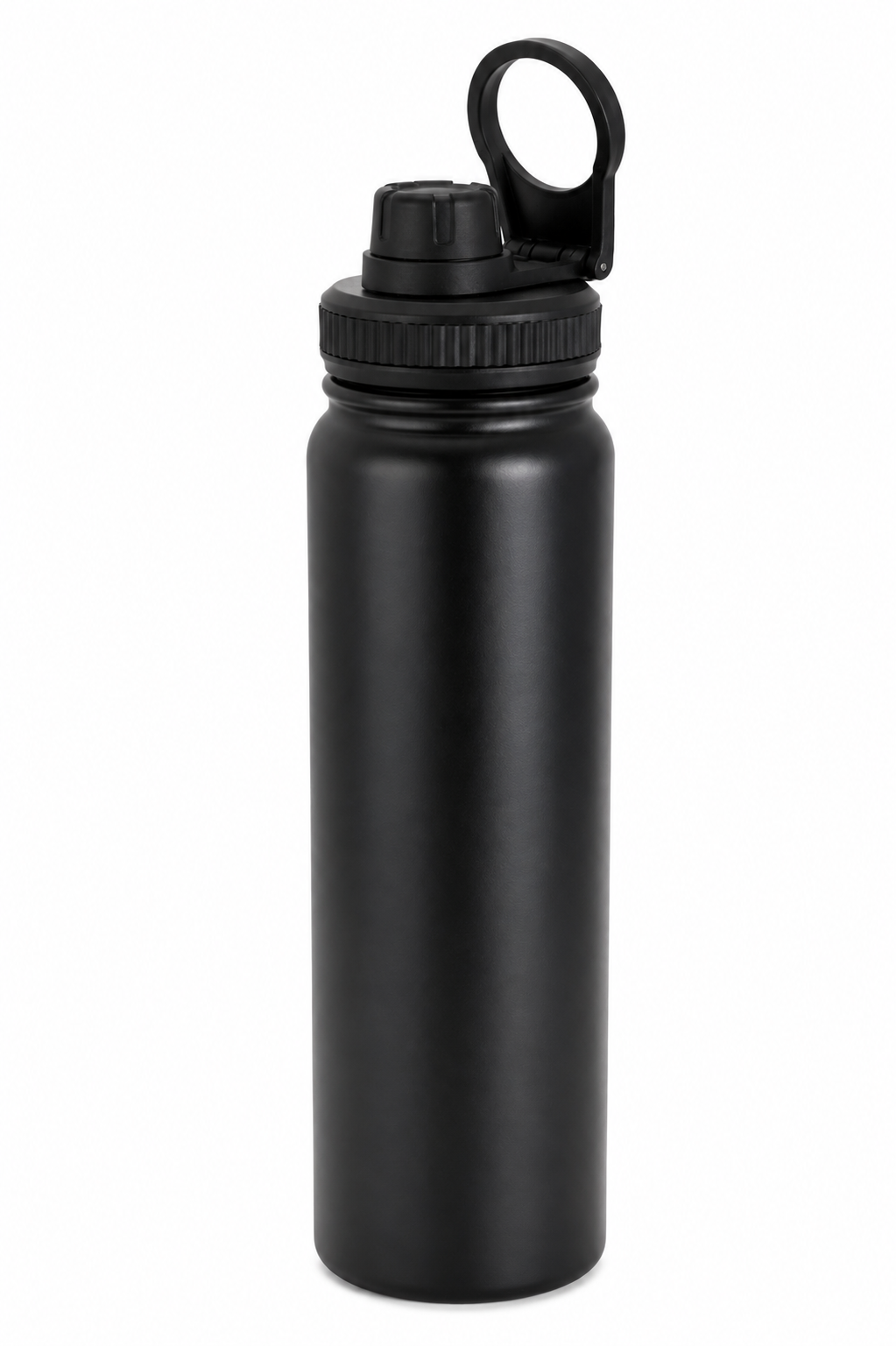 Stainless Steel Sports Bottle 800 ml – Matte Black