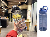 Motivational Water Bottle with Silicone Straw