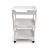 3-Tier Plastic Multipurpose Storage Trolley with Wheels