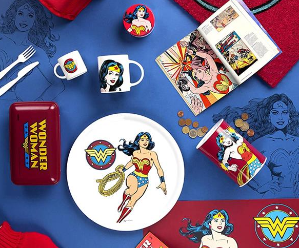 "Supereroi" Wonder Woman Lunch Box With Utensils