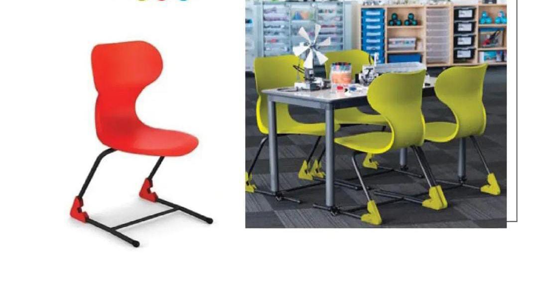 School Chair with Z-Shaped Legs