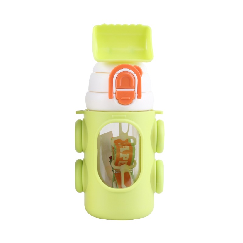 Excavator Water Bottle with Straw