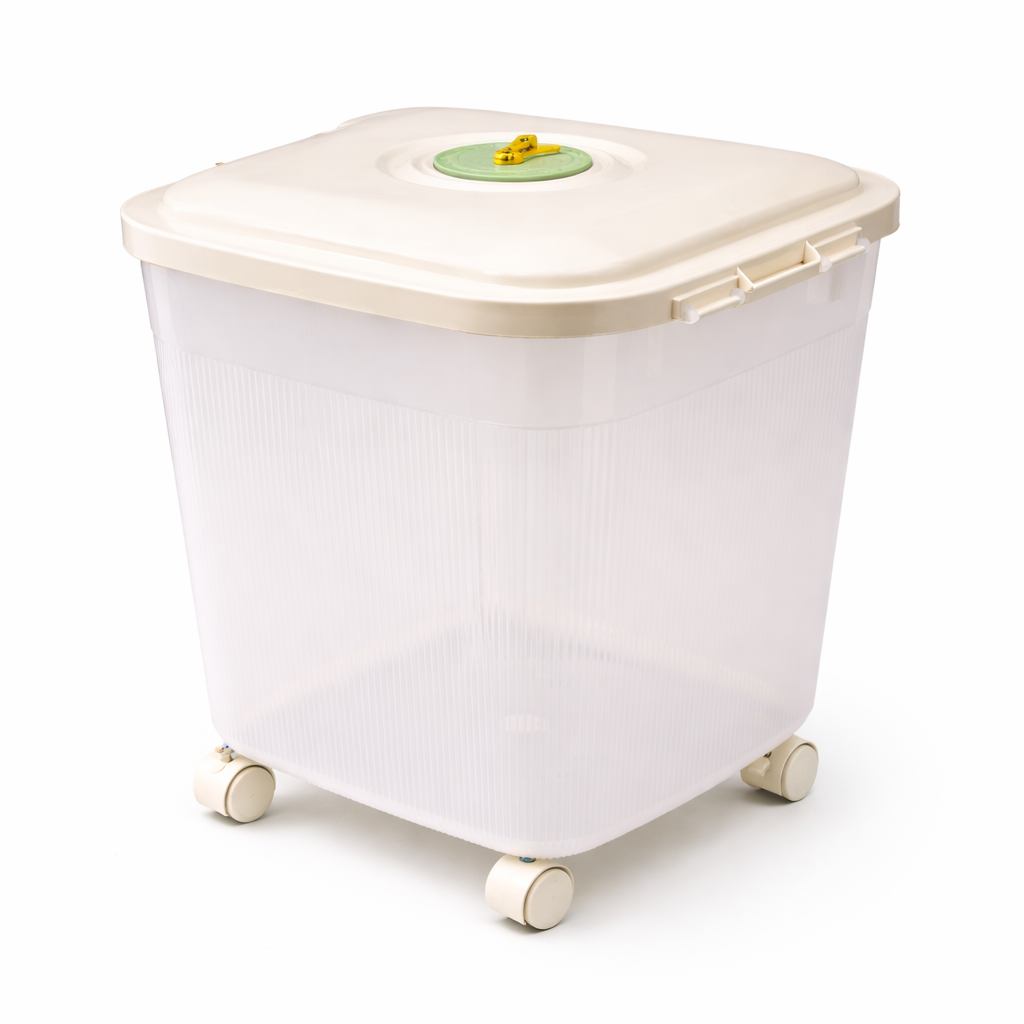 Plastic Storage Box with Lid & Wheels