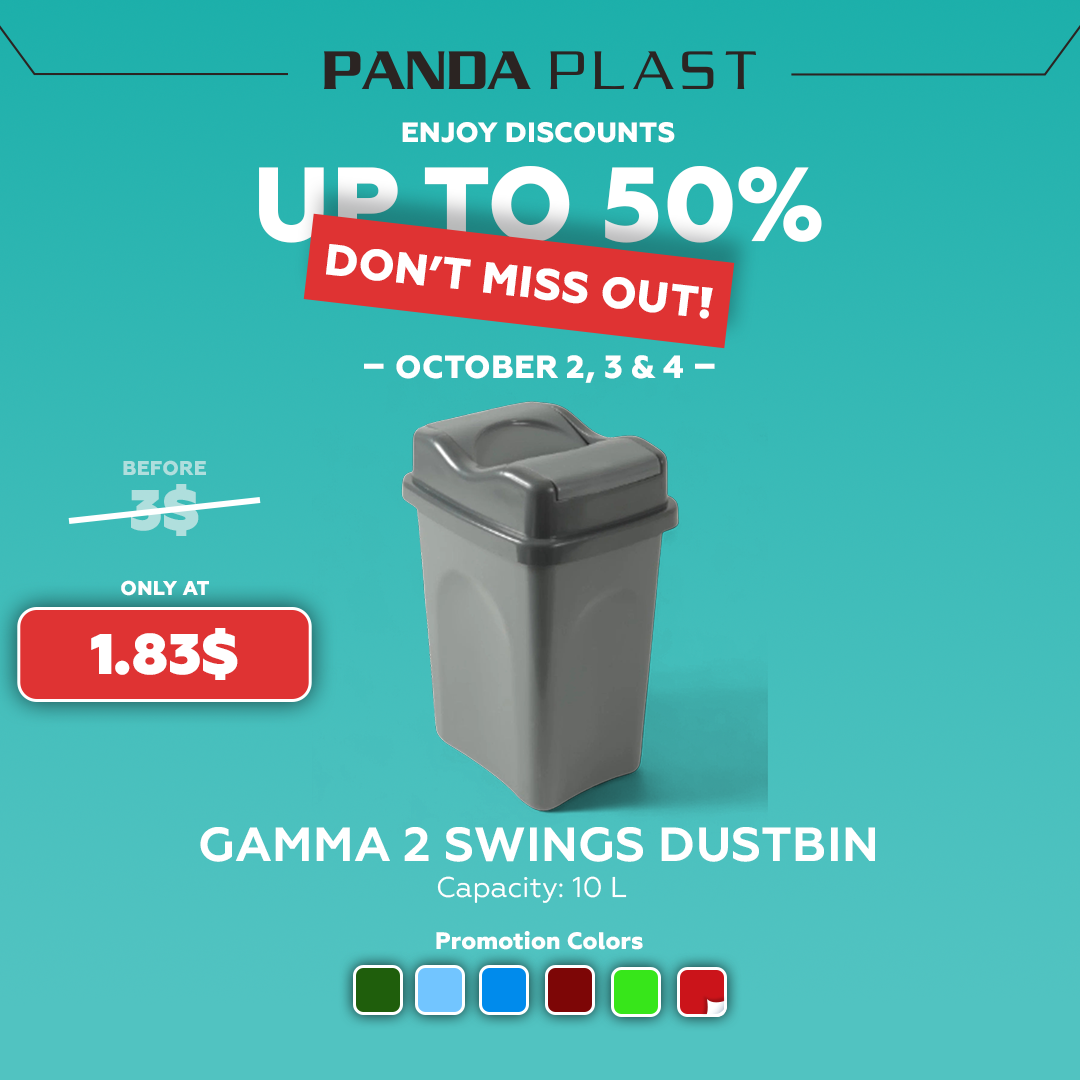 Gamma 2 Swings Dustbin 10L