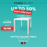 Rattan Square Table