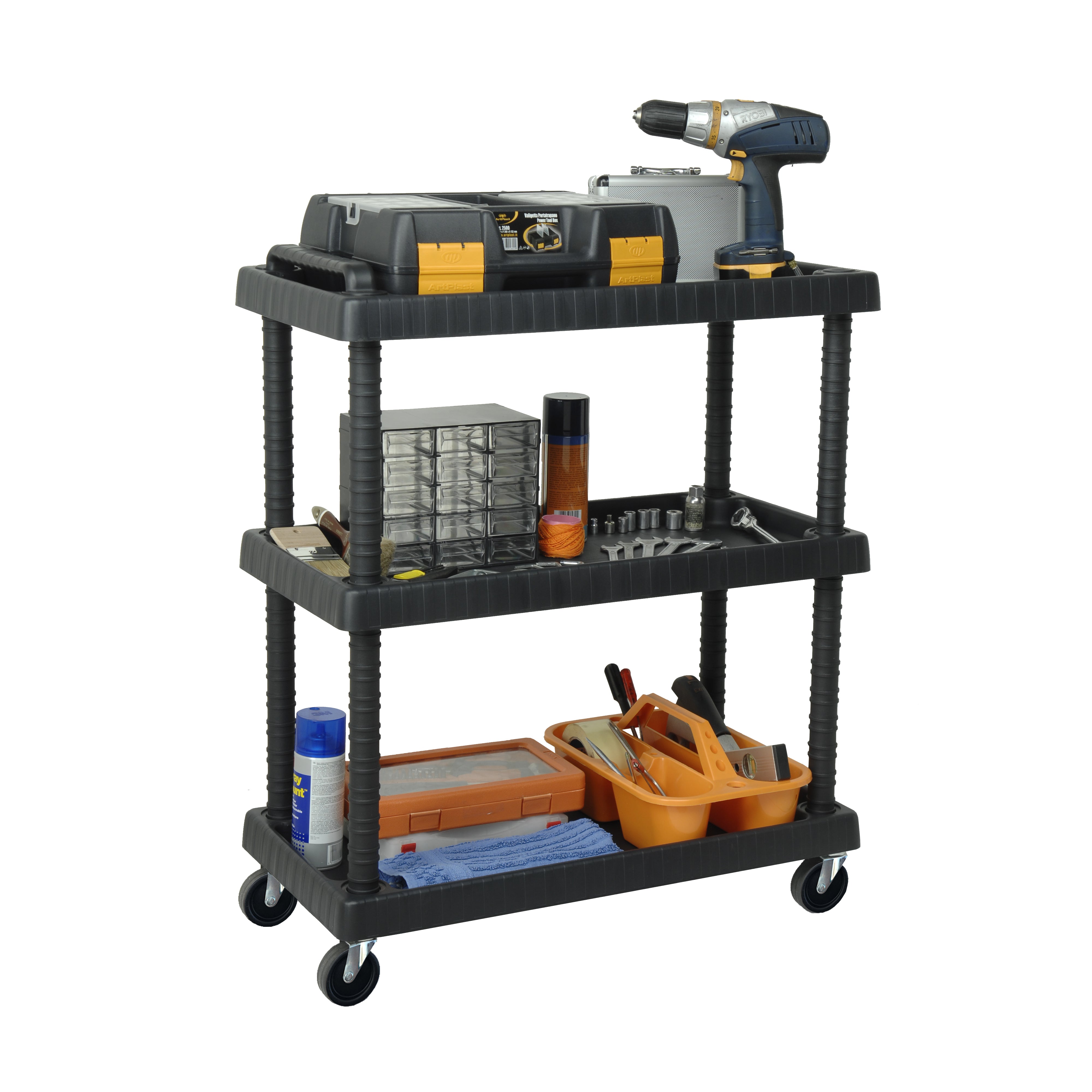 Plastic Trolley 3 Shelves