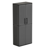 Full Height Plastic Cabinet with Broom Holder