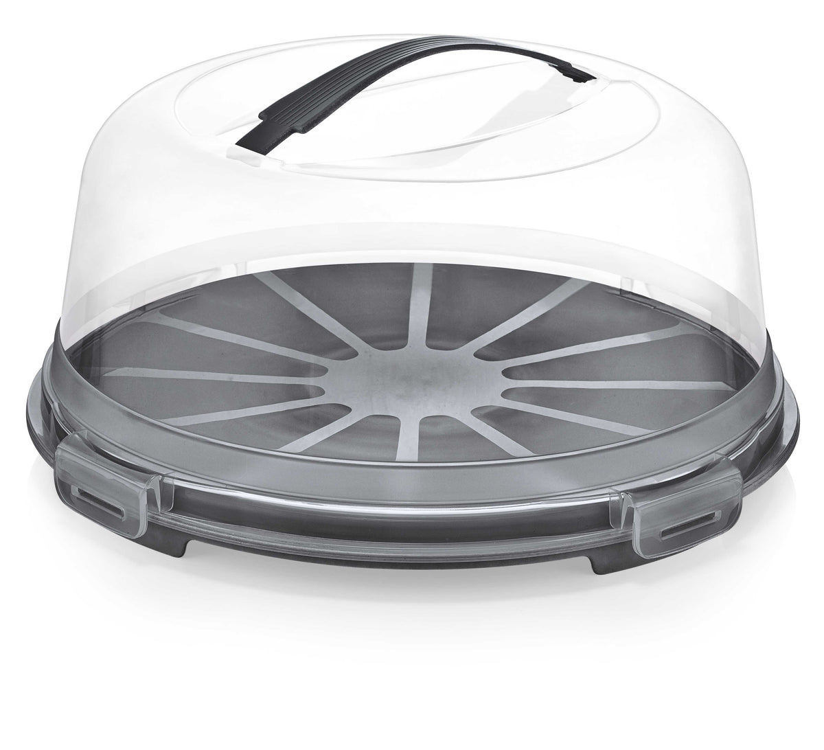 Round Cake Box with Transparent Lid and Secure Clips