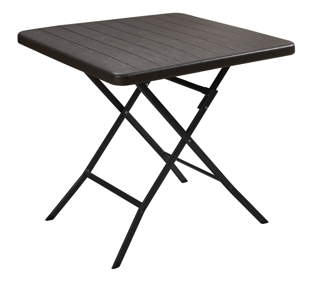 Brown Folding square table with wooden design