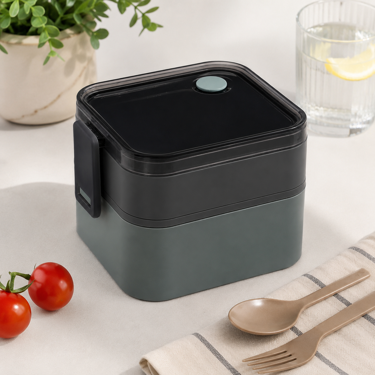 Lunch Box 2 Compartments 1.5L with Airtight Seal