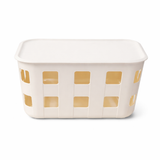 Plastic Storage Basket with Lid